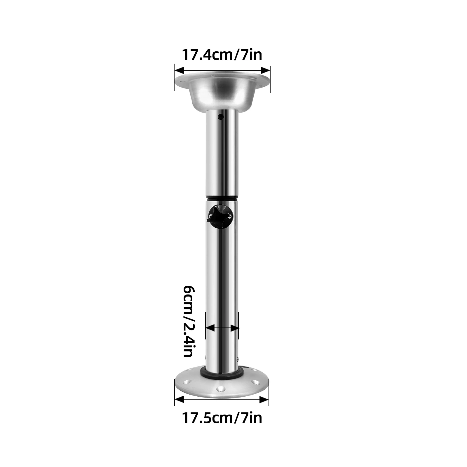 Table Frame, Table Legs, Height Adjustable, Max Height 72 cm, Table Base for Boat, Caravan, Motorhome, Caravan