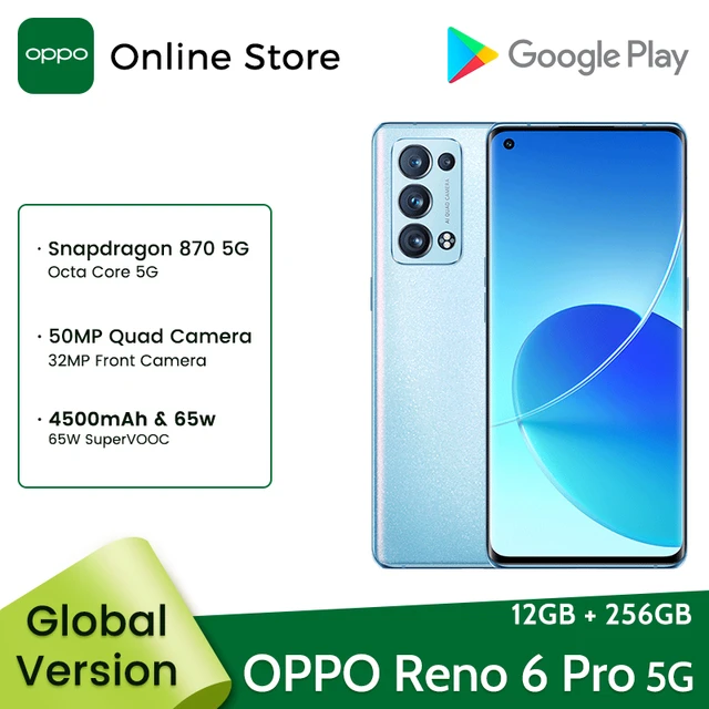 Original Oppo Reno 6 Pro 5G Dual-SIM 12GB+256GB /8GB+128GB Android  Smartphone