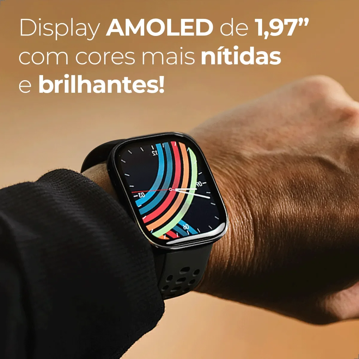 Relógio Inteligente Amazfit Bip 6 46mm, Bateria de 14 Dias, Tela AMOLED de 1.97", GPS e Mapas Gratuitos, Resistência à Água de 15 ATM