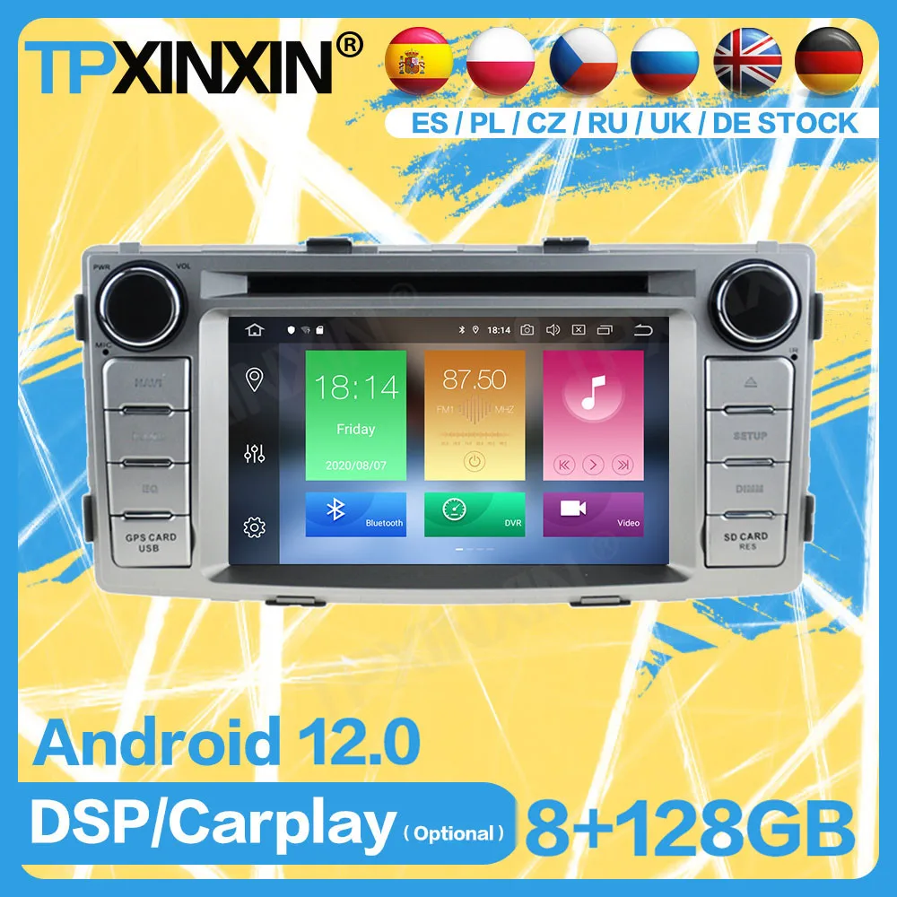 

Car Radio 2 Din Stereo Receiver Android 12 For TOYOTA HILUX 2012 2013 2014 GPS Navi Multimedia Player Record Autoradio Head Unit