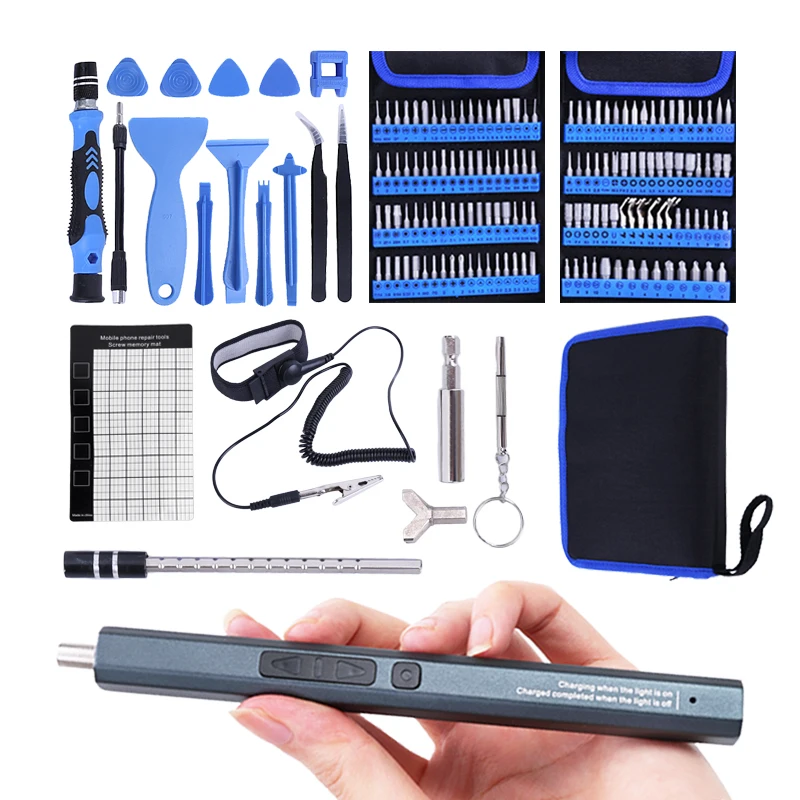 Junefor Multitool Cacciavite Elettrico Set Di Cacciaviti Elettrici A Batteria Portatili Pratico Strumento Di Riparazione Per Telefono Orologio Fotocam