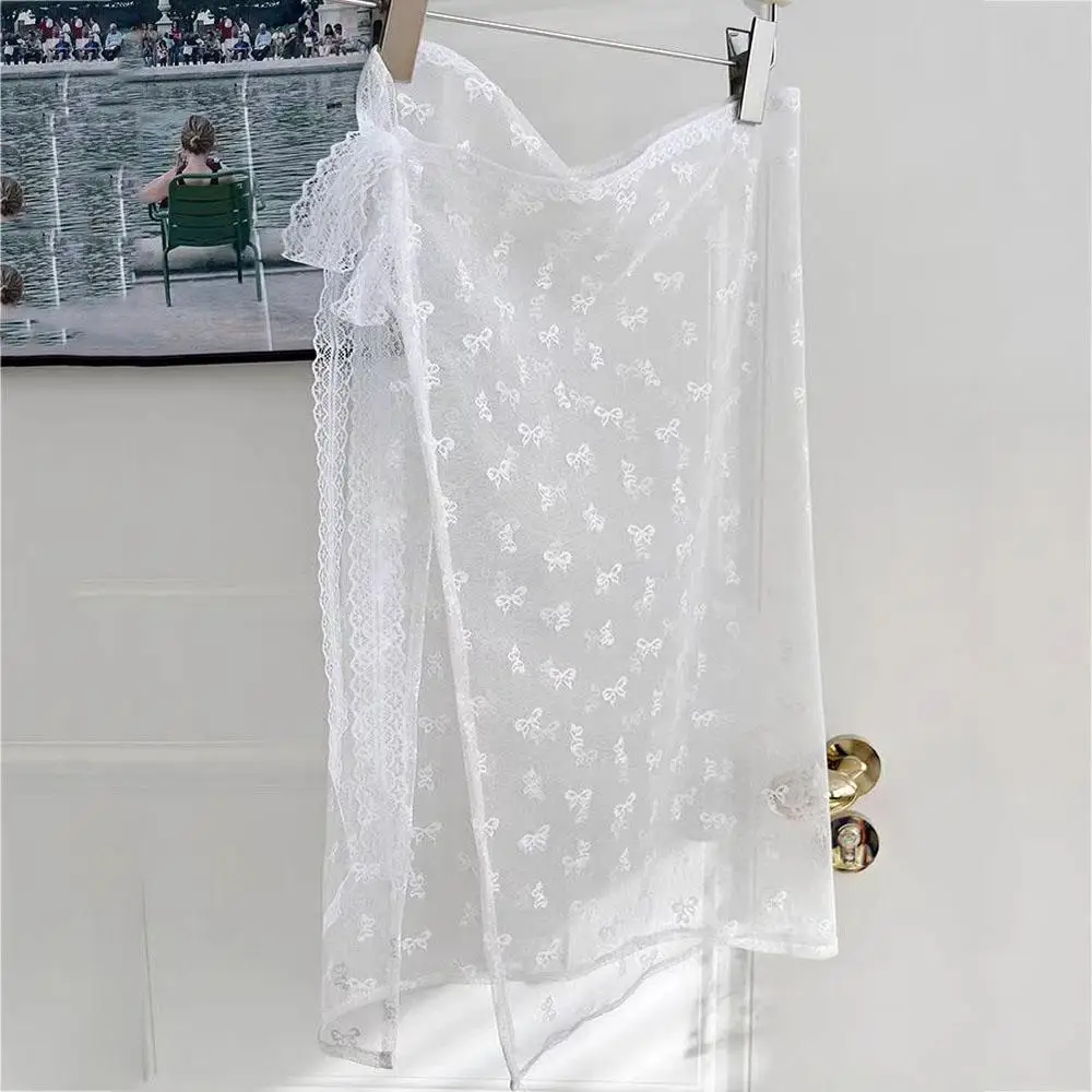 スカート TYPESERVICE Clean Lace Layered Wrap Skirt 5FT1204 KelaJuan-Womer-Lace-Half-Slip-