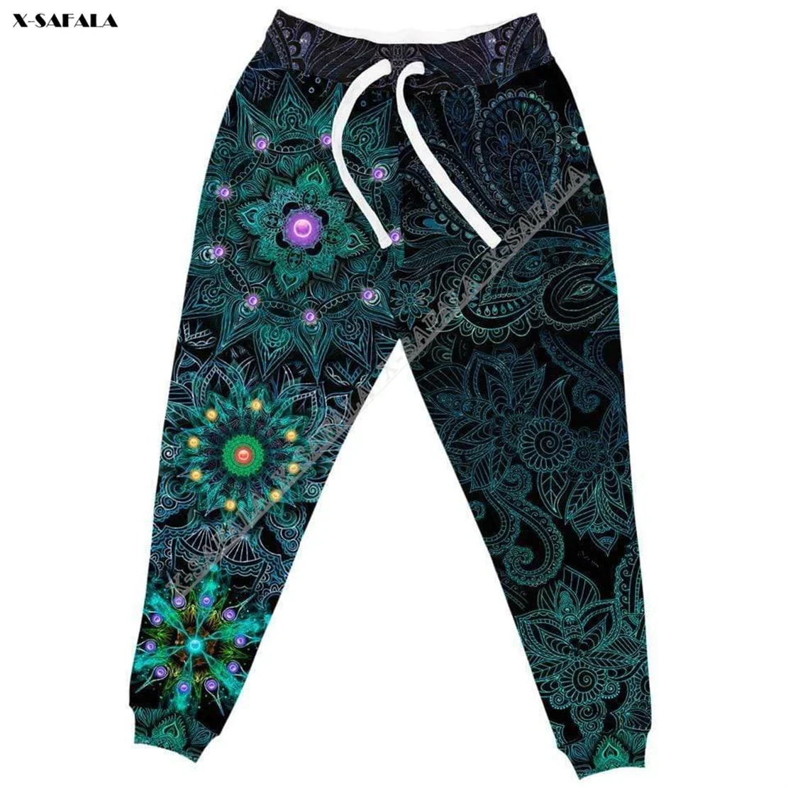 

Mantala Flower Tattoo 3D Printed Trouser Men's Adult Sweatpants Jogger Sports Pant Drawstring Hip Hop Autumn Casual Gym Sport