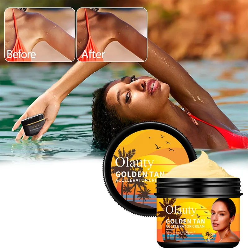 New Body Tanning Cream Moisturizing Lasting Hydration Bronze Beach Pool Wheat Color 40g/80g Brand Natural Summer Tanning Cream