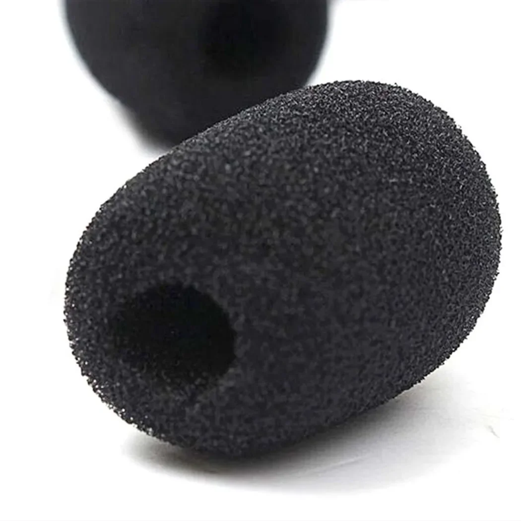 Brandneue, hochwertige Headset-Mikrofon-Pads, Geräuschkonzentrierung, Ersatz-Pad aus weichem Schaumstoff, Windschutzscheibe, Schwarz, sauber