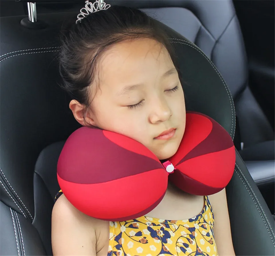 Baby Pillow For Newborns Travel Neck Pillow U-Shape For Car Headrest Air Cushion Children Car Seat Head Support Infant Baby 4