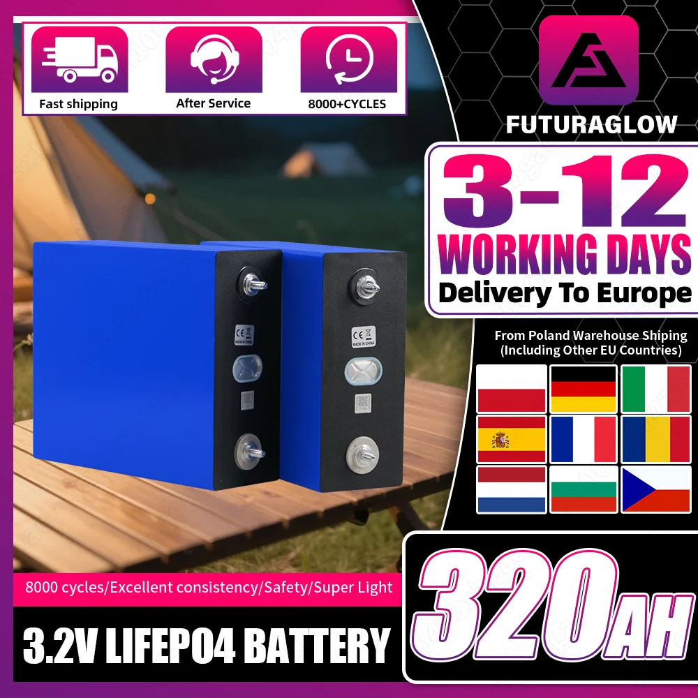 EUSTOCKLifepo4320AhCellBatteryGradeA3.2V8000CyclesFastShippingRechargeableDIY12V24V48VForCampingBackupRVEV-AliExpress44