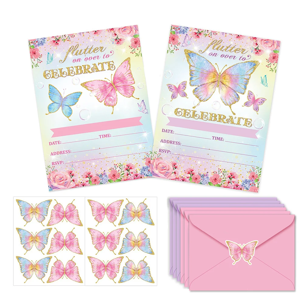 Modèle Invitation de Fête D'anniversaire Papillon