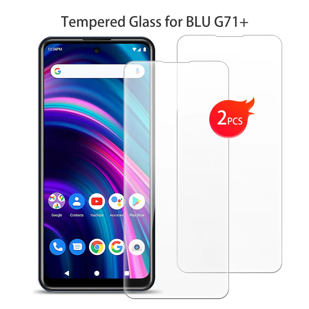 

For BLU G71+ Tempered Glass Protective ON BLU G71 Plus 6.5 Inch Screen Protector Smart Phone Cover Film