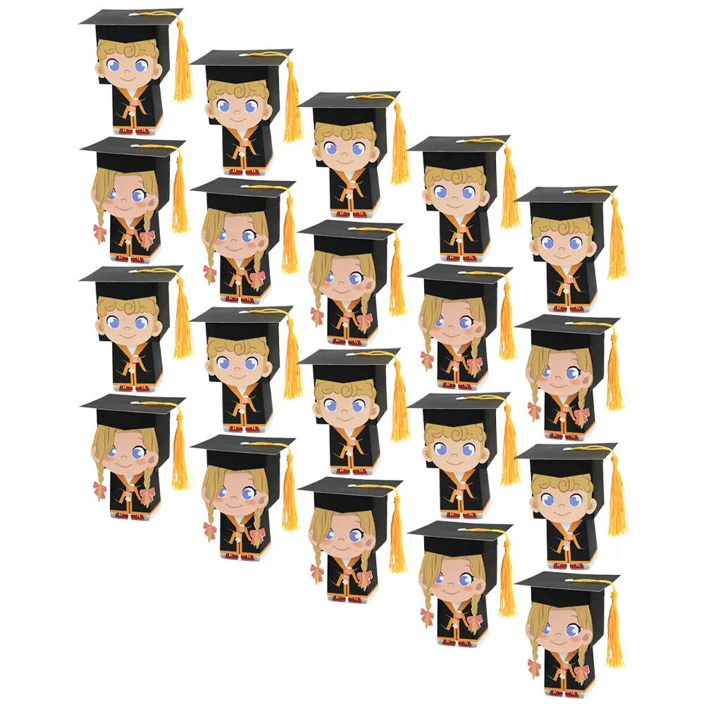 

Graduation Candy Boxes Party Favor Boxes Doctoral Cap Gift Cases Candy Containers Doctoral Cap Candies Packaging Container