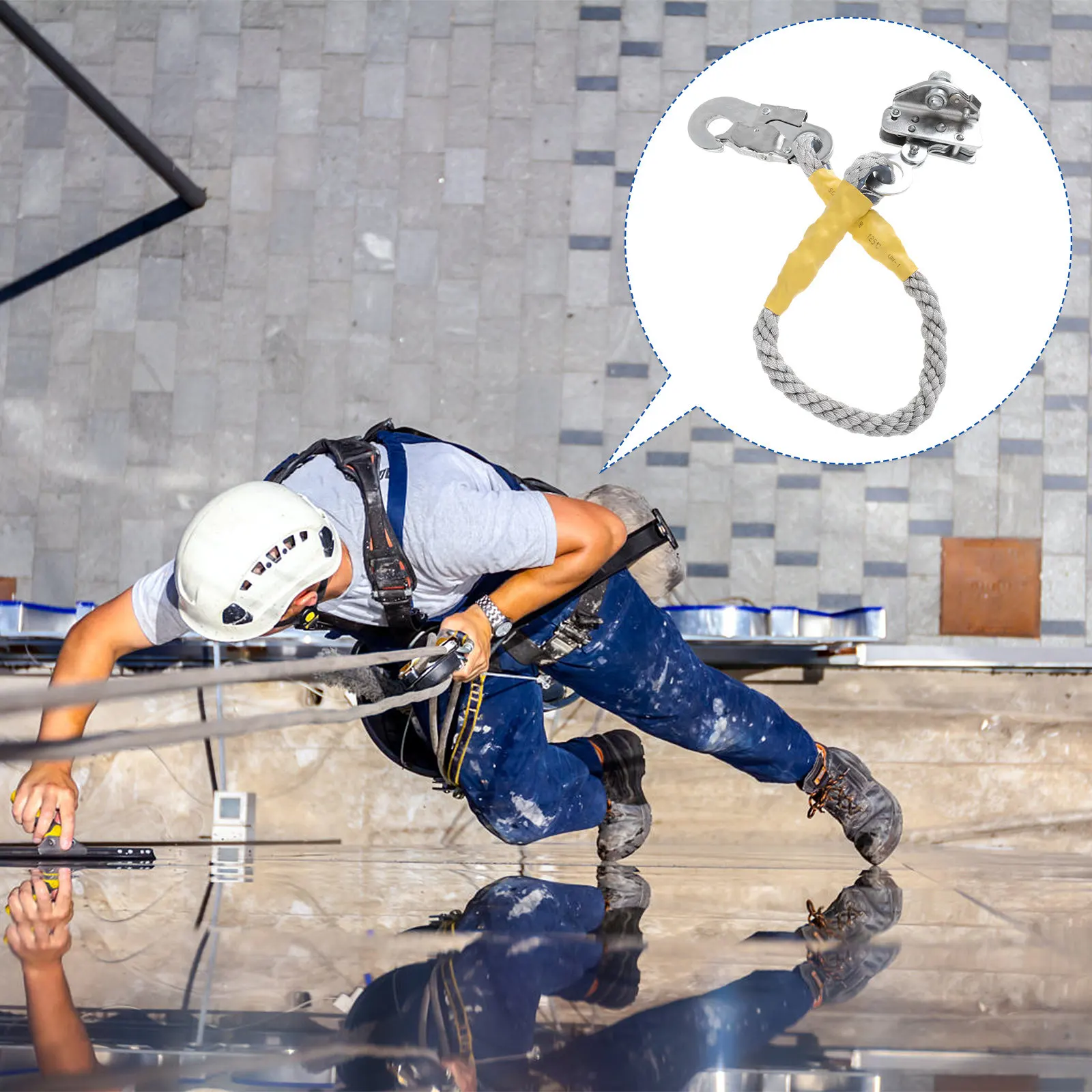 고강도 강철 자가 잠금 장치 부식 방지 광택 처리된 안전 로프 잠금 장치 전문 등반 안전용