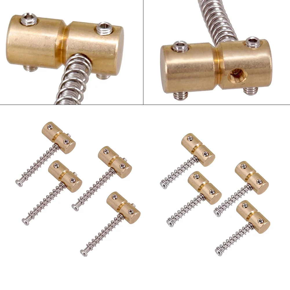 Electric Guitar Bass Bridge Saddles Replacement Parts 4Pcs 4String
