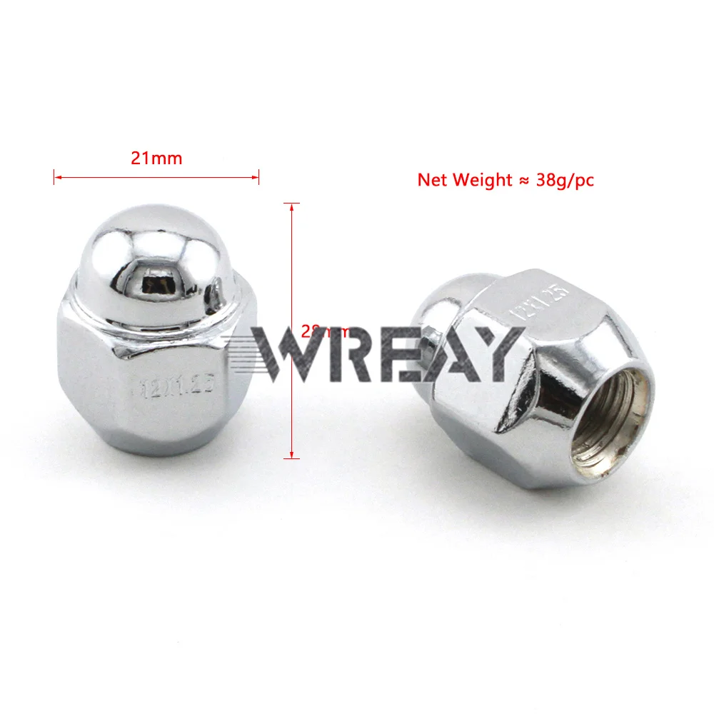 M12x1.25 Car Tire Wheel Lug Nuts 21hex For Nissan Sunny Sylphy Tiida