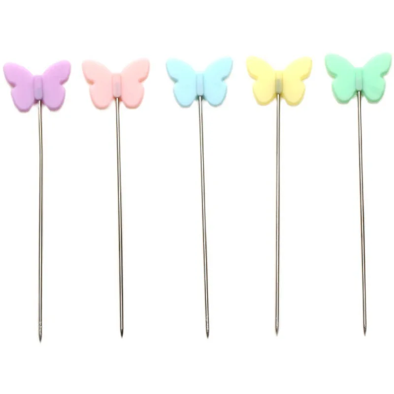 24Pcs 플라스틱 헤드 안전 핀 4cm 안전 잠금 기저귀 기저귀 핀 버클 드레스 메이킹 핀 DIY 바늘 핀 봉제 용품