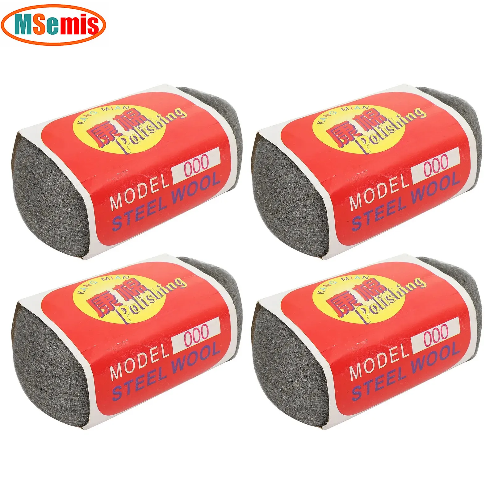 

4 Rolls Grade Steel Wool Pads 3M/ 9.8ft Long Ultra Fine Steel Wool Wood Polishing Chrome Glass Polishing Pads Covers Walls