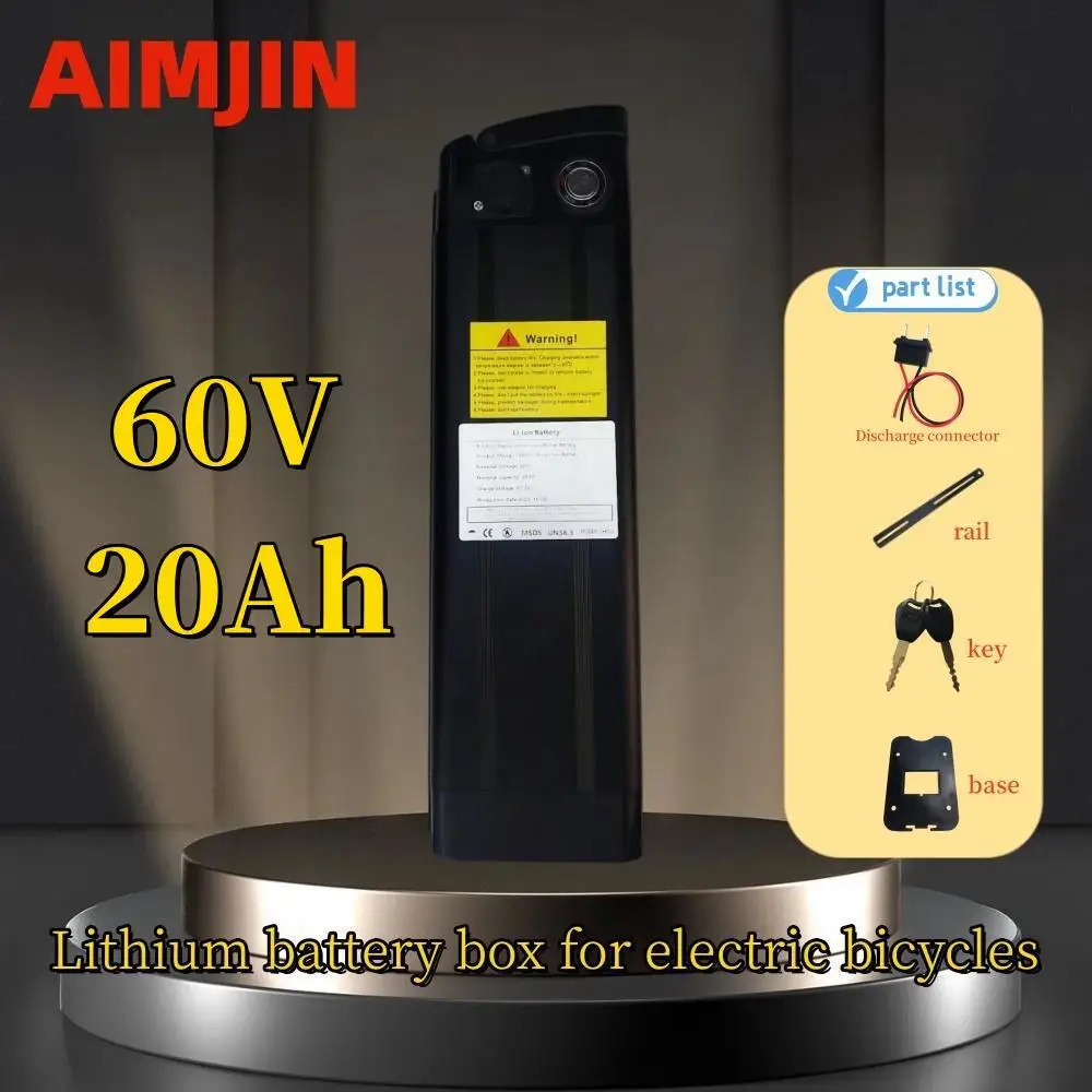 

Ebike Battery 60V 20Ah Lithium ion Battery Pack for Silver Fish Style Electric Bike Battery with Aluminum Case Anti-theft Lock