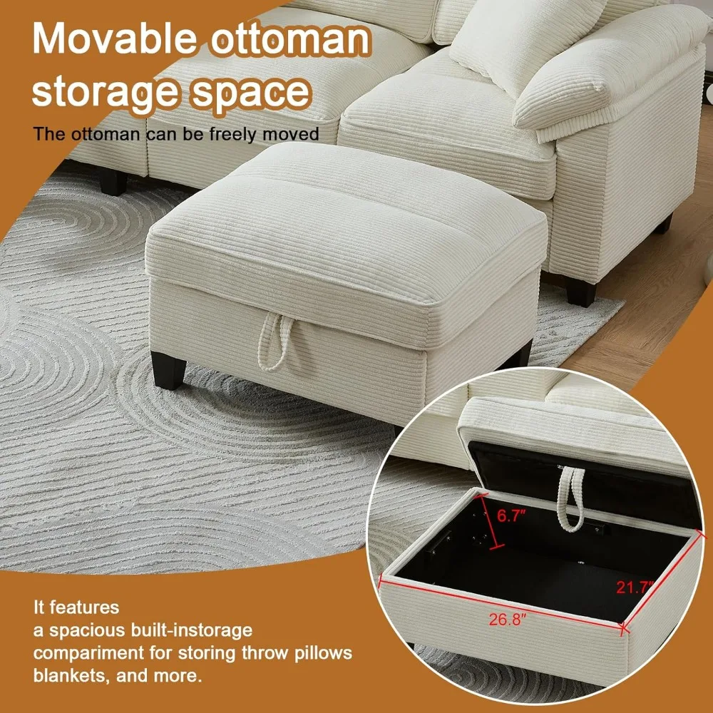 GUANGBAI U Shaped Cloud Couch image 5