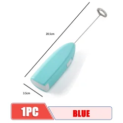 Wireless Handheld Milk Frother and Egg Beater (Blue)