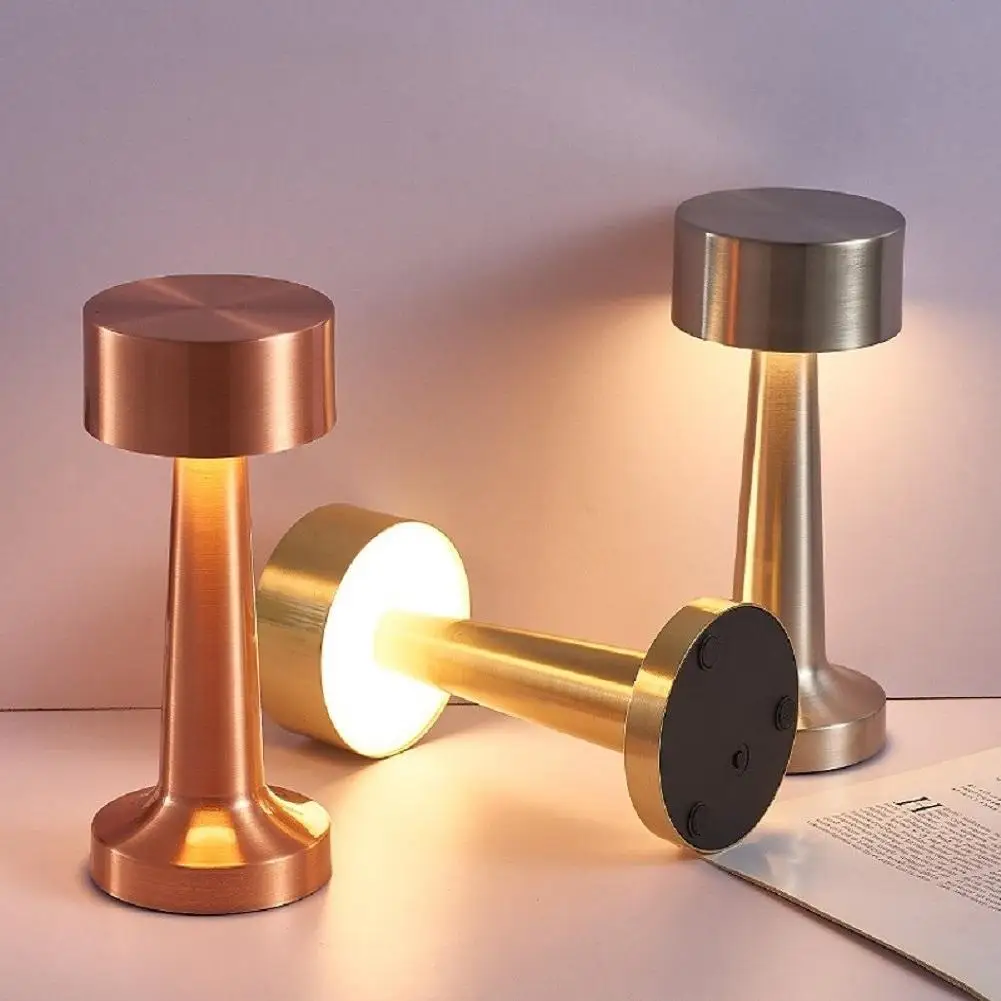 

LED Table Lamp Dumbbell Shape Dimmable USB Rechargeable Desk Lamp Night Light For Restaurant Hotel Bedroom Reading Table Lamp