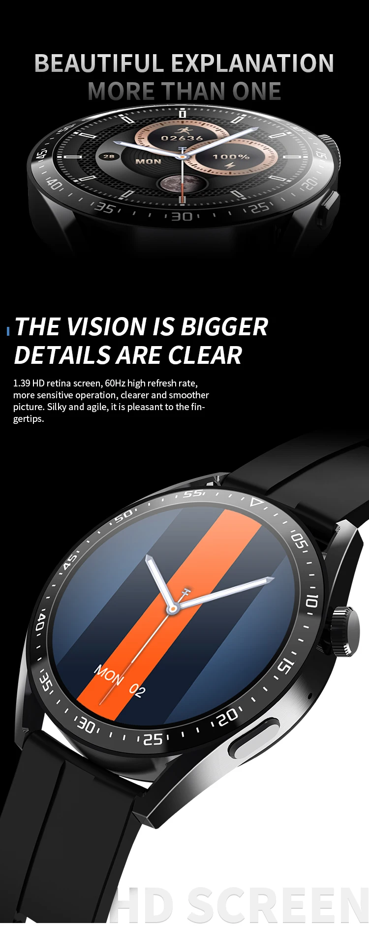 2022 New SmartWatch HW28 NFC Smart Watch Men 1.39 Inch HD Screen Voice Assistant Bluetooth Call Calories pk Huawei GTR 3 GTS 2