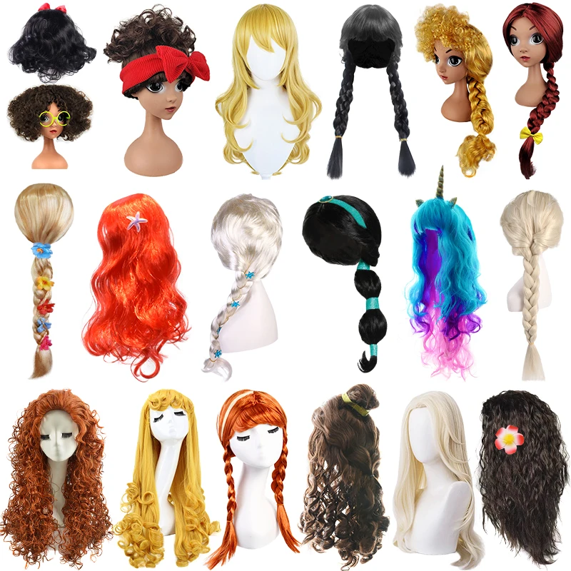 Hifot 2Pcs Principessa Parrucca Rapunzel Bambina, Parrucca Elsa Frozen,  Parrucca Bionda Lunghe Trecce Capelli per Festa di Compleanno Costume  Cosplay (Biondo Platino) : : Giochi e giocattoli