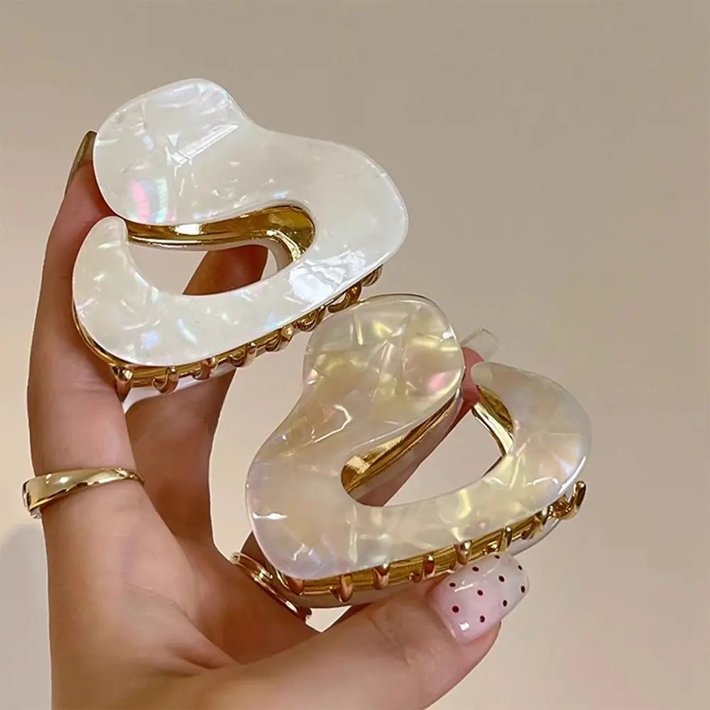 

Acetic Acid Hair Claw Medium Size Hair Clip French Gentle Sweet Shark Clip Fashion Trend Hair Accessories For Women