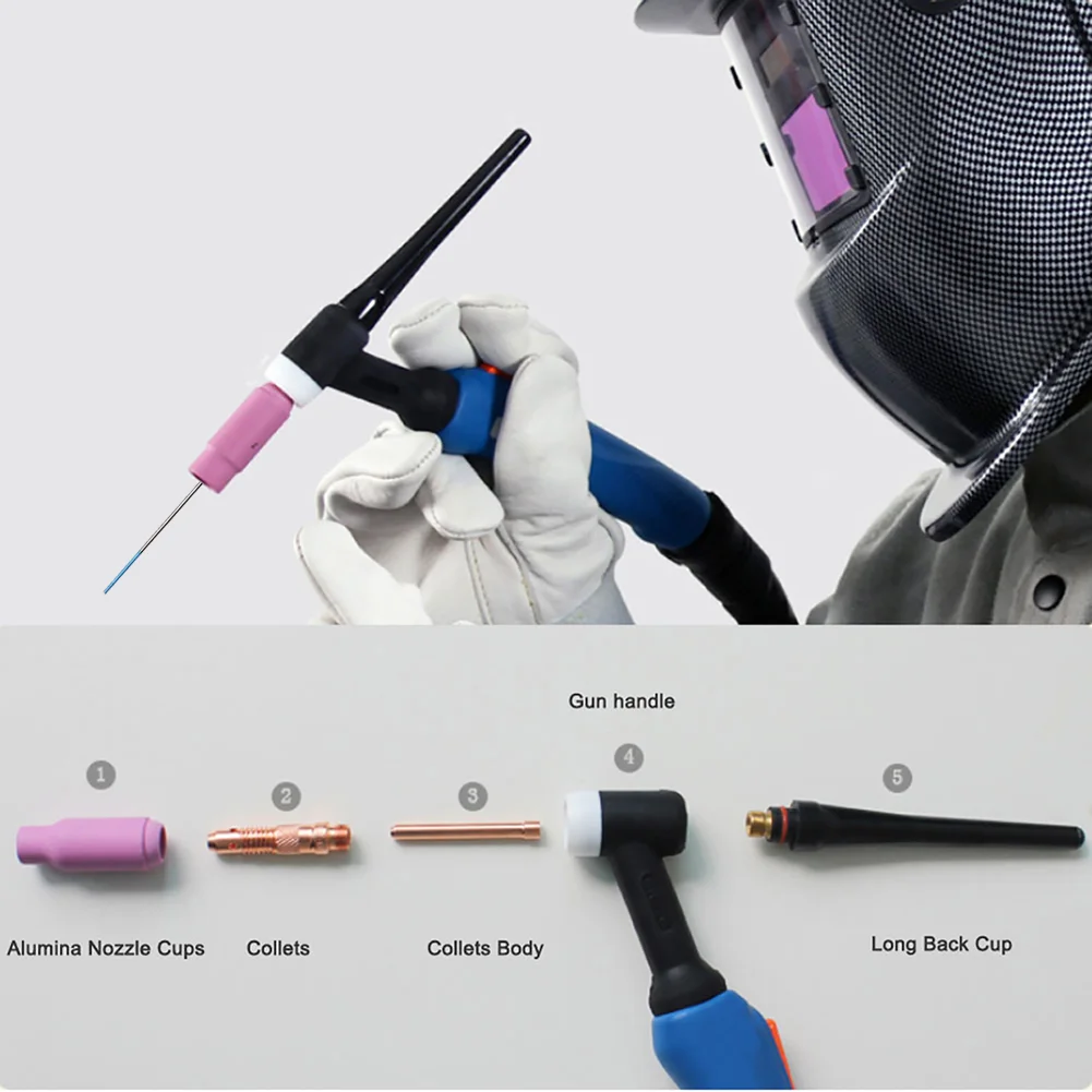 Welding Torch WP-17FV Arc Welding Argon TIG Torch 10/12 Feet 3M/4M Flexible Neck Gas Valve Argon Arc Welding Connector 200A