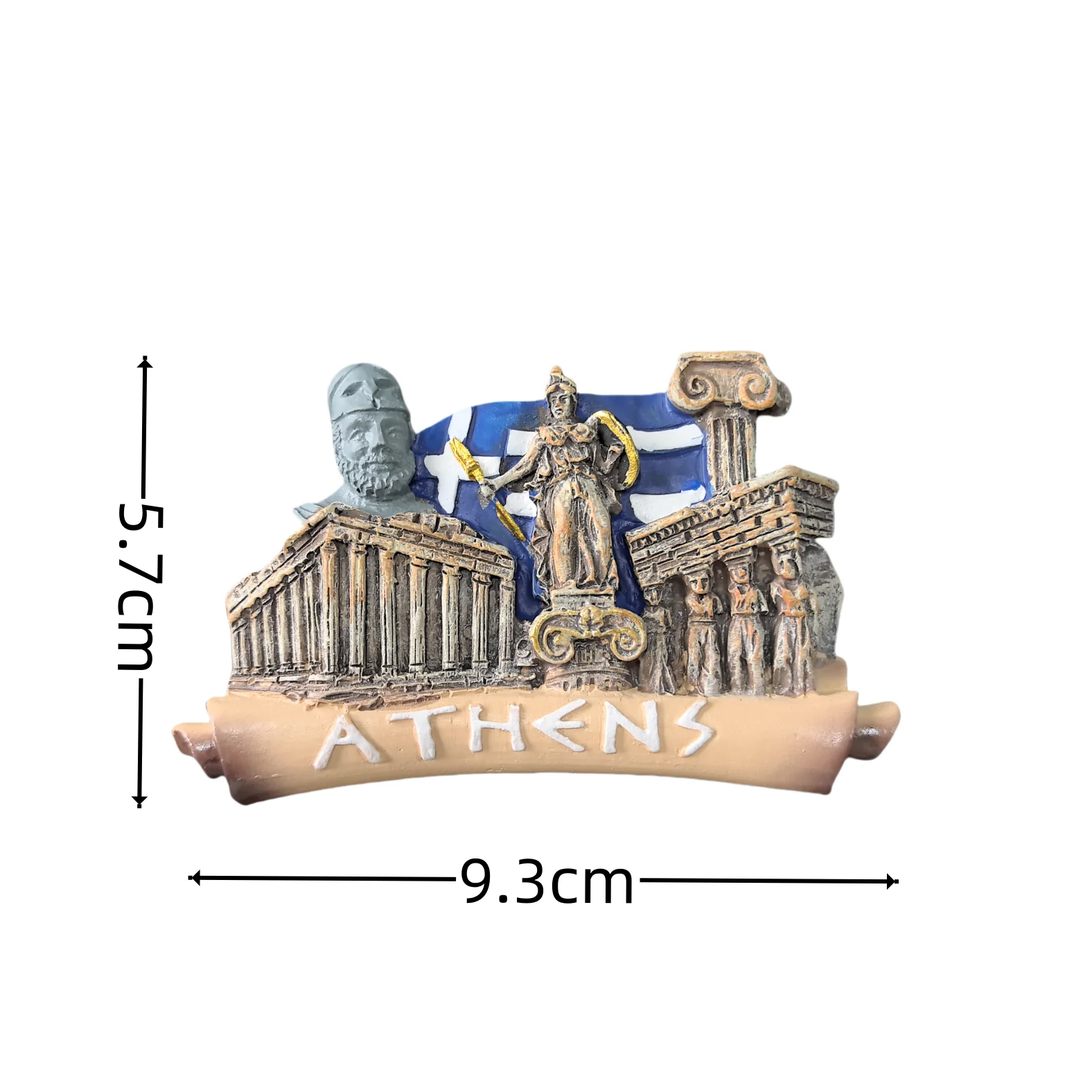 Athens Greece 3D Fridge Magnet Souvenir Gift Resin Handmade Athens Refrigerator Magnet Home Decoration Collection