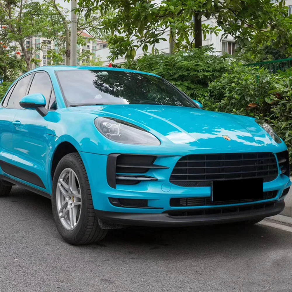

WET GLOSS MIAMI BLUE Self Adhesive Car Wrap Vinyl Film Full Roll Stickers Automobile Paint Protection Film
