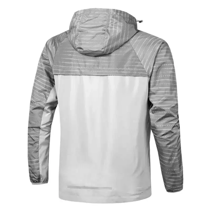 Camping Windbreaker Men's 2024 Autumn Outdoor Loose Hooded Sports Windproof Running Jacket Casual Stitching Tactical Jacket