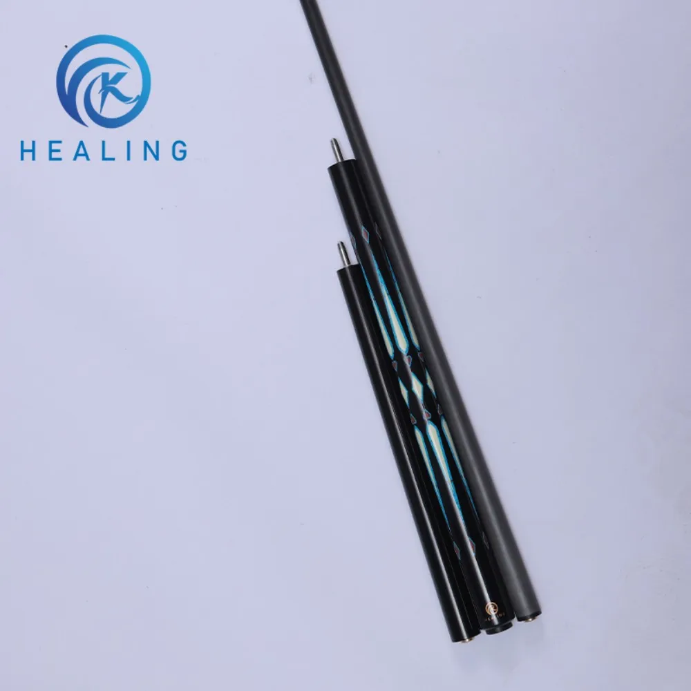 

Professional Factory 3-piece Carbon Fiber Shaft Punch Jump Billiard Stick Pool Cue Pole Tip OD 12.9mm 19.4Oz OEM Welcome
