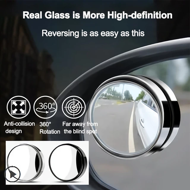 R Blind Spot Mirror, Small Round Mirror Auxiliary Rear View Mirror Wide Angle Side Mirror For Rs Truck SUV Jeep Wrangler | SHEIN - View #14