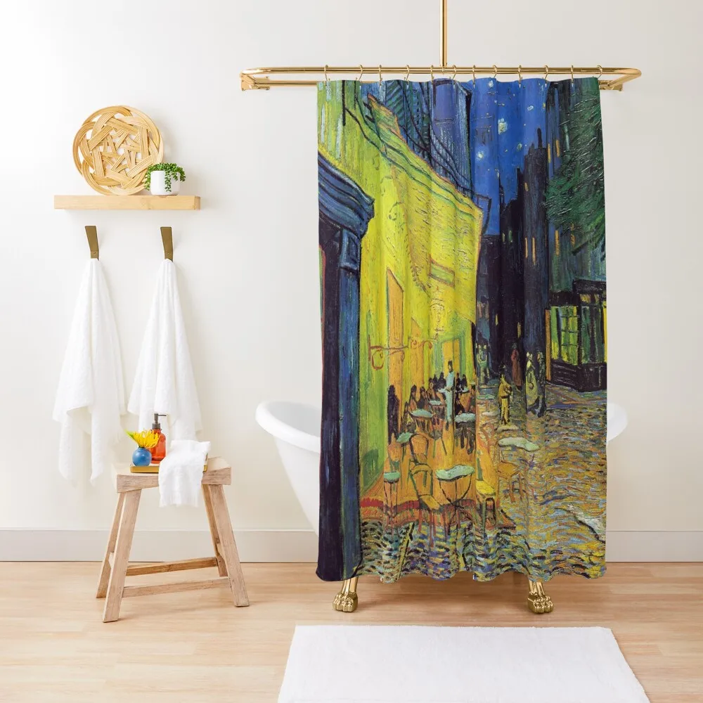 

Cafe Terrace at Night - Van Gogh Shower Curtain Curtain For Bath Curtain For Shower