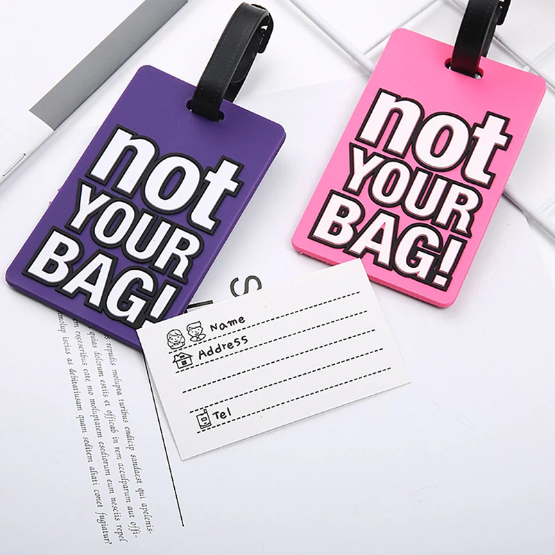 Fashion Creative Letter Not Your Bag Cute Travel Accessories Luggage Tags Label