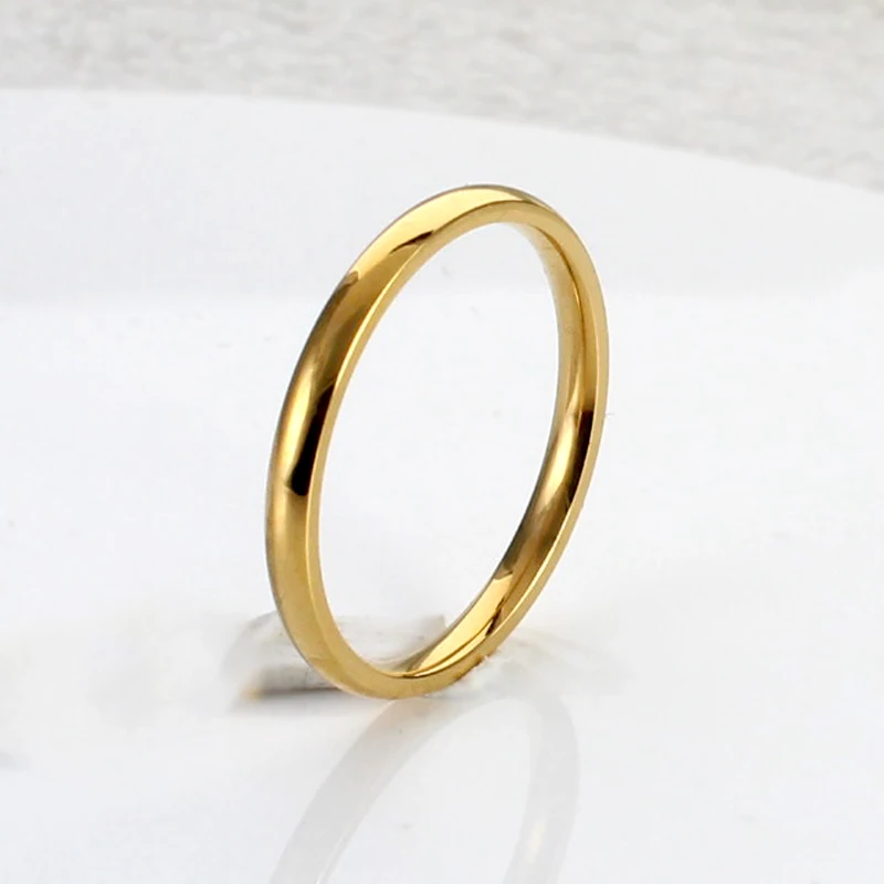 2mm Dome Ring Stainless Steel Comfort Spherical Domed Band Ring Stackable For Women Girls finger ring stainless steel ring