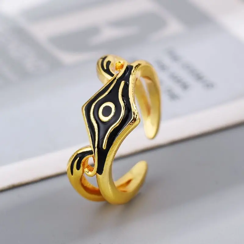 Cosplay Ring Anime Game Yu-Gi-Oh! Seto Kaiba Adjustable Opening Rings Jewelry Halloween Party Accessories