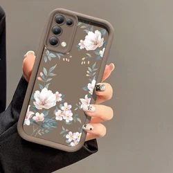 Retro Shattered Flowers Silicone Soft Shockproof Phone Case for OPPO Reno 8 Pro 5G (Brown-670)
