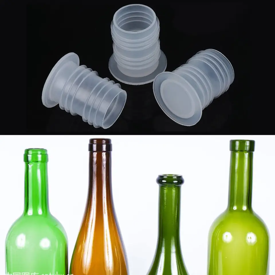 KOSTOO - Set di 3 tappi per bottiglie di vino e bevande, in acciaio