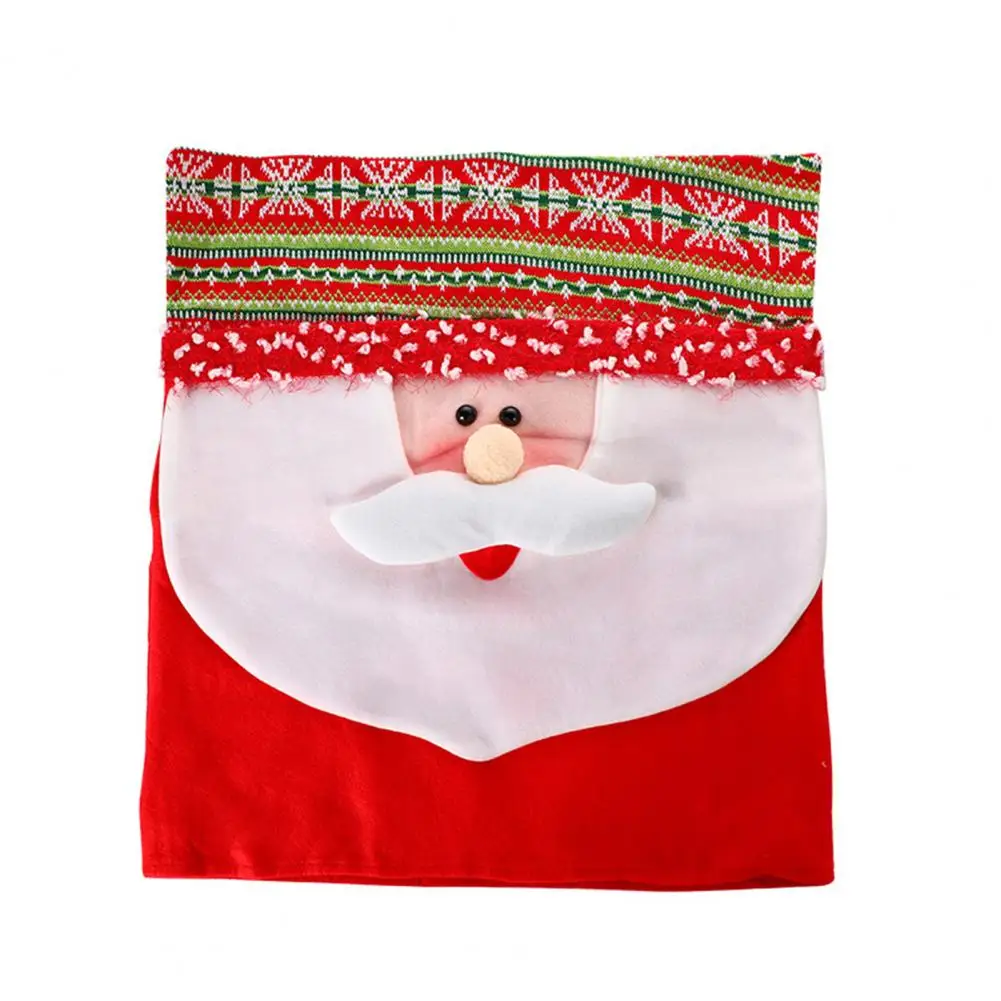 

Easy-to-use Chair Cover for Christmas Christmas Seat Cover Festive Snowman Santa Claus Chair Covers for Dining Room for Chairs