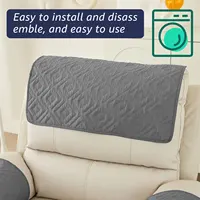 3Pcs Recliner Headrest Protector Polyester Waterproof Sofa Headrest Cover Anti Cat Scratching Mat Furniture Protector for Home 2