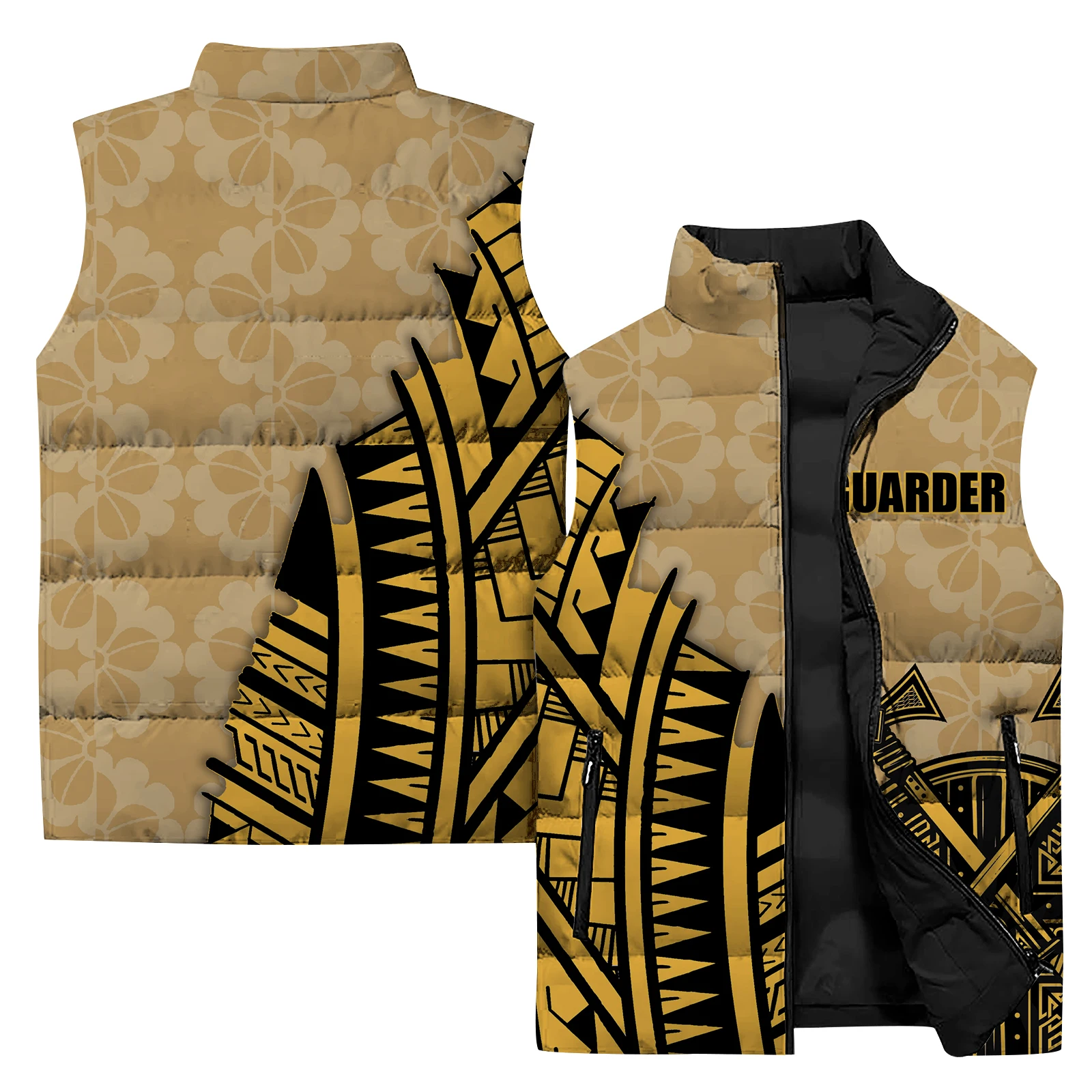 thumbnail image 1 of Chaquetas de algodón abrigadas de invierno para hombre, ropa informal holgada de algodón para hombre, chaleco con estampado abstracto de reloj y patineta, resistente al viento y al frío, 1 of 5