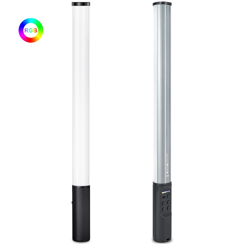 W150RGB 핸드헬드 RGB 라이트 튜브 LED 비디오 라이트 지팡이, 2500-9000K 밝기 조절 필 라이트, 브이로그 라이브 스트리밍 인물 사진