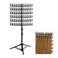 Hair Braiding Rack 2 Sided Hair Racks for Braiders Standing Height Adjustable Braid Rack hair extension holder for Salon Home 1