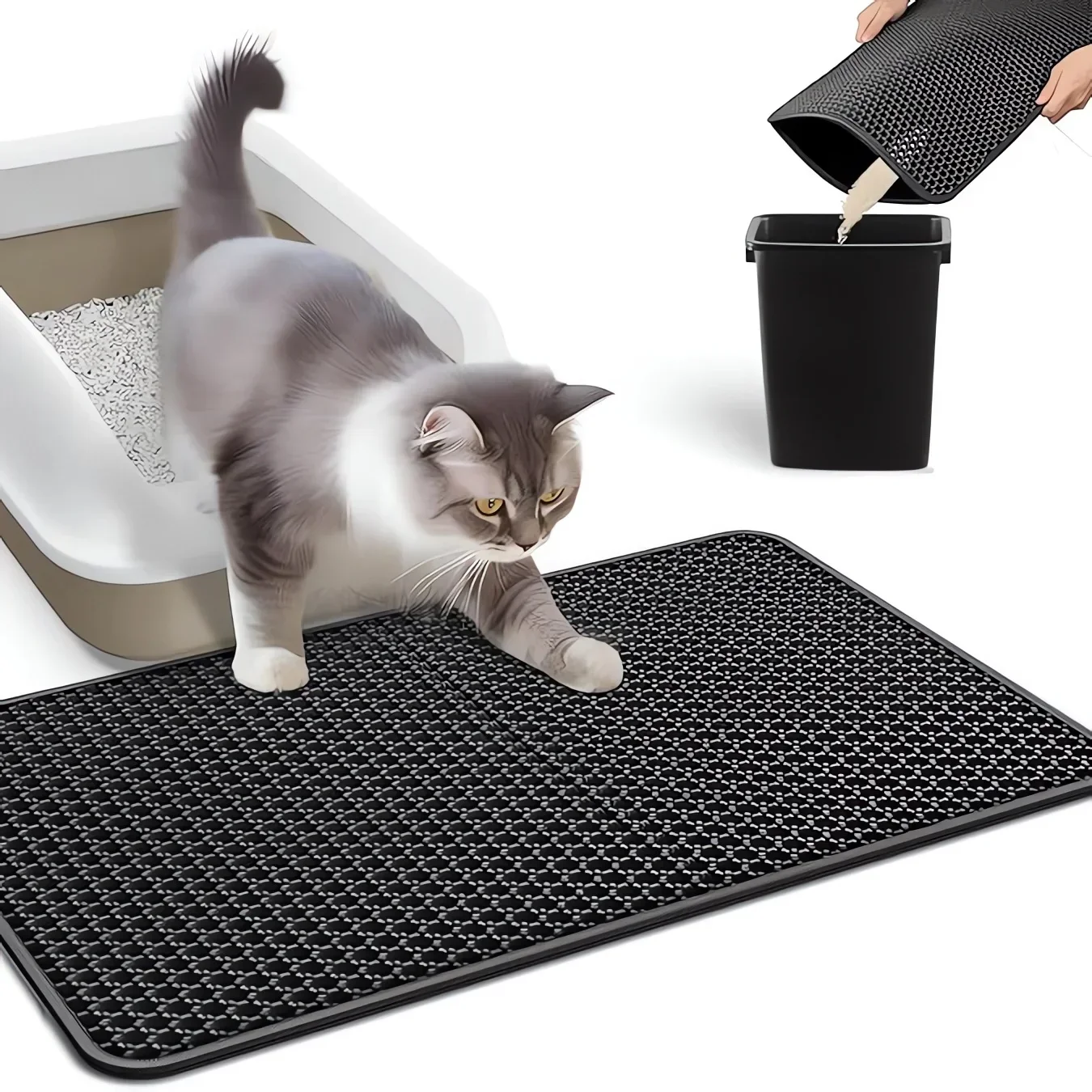 Cat litter mat Cat Litter Mat Pet Toilet Waterproof Double Layer Pet Litter Box Mat Nonslip Sand Washable Clean Pad Clean Supplies