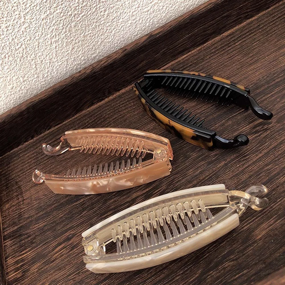 

Fashion Acetic Acid Banana Clips Ponytail Holder Hairpins Hair Accessories For Women Hair Clip DIY Accessories