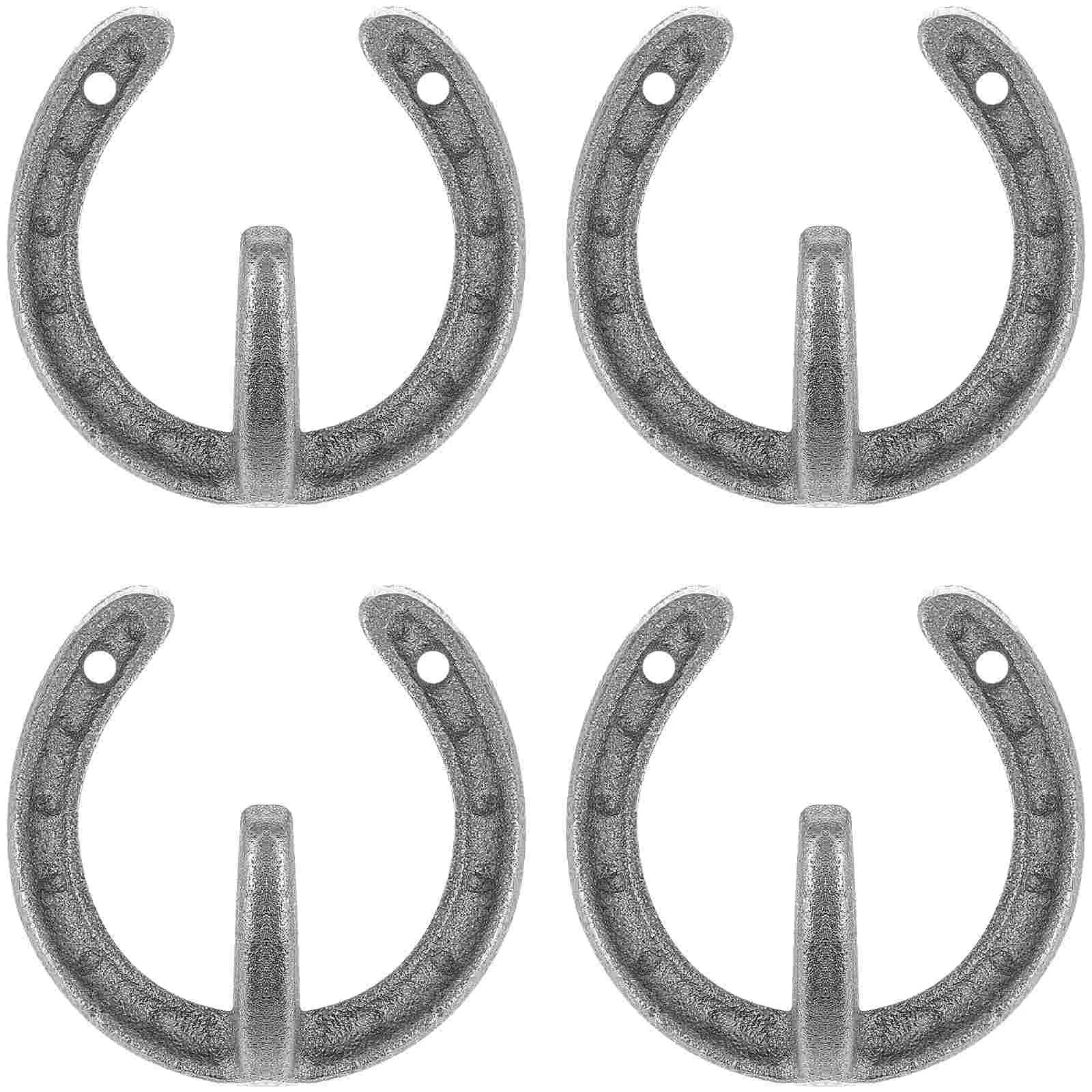 

4 Pcs Cast Iron Hook Wall Hanger Rack Backpack Decor Clothes Storage Organizer Wall-mounted Hanging Holder Coat