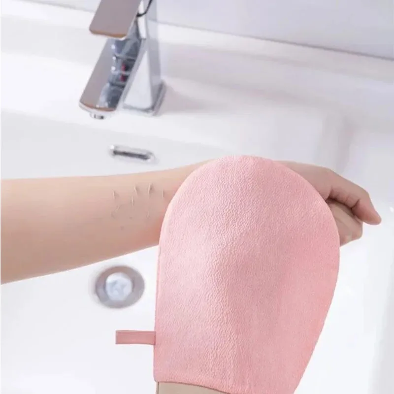 1/2/3/5pcs  Hammam Exfoliating Shower Gloves Painless Remove Dead Skin Scrub Body Korean Massage Mitt Bathroom Cleaning Gadget