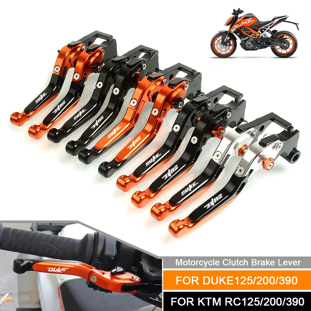 

For KTM Duke 125 200 250 390 RC125 RC200 RC390 Brake Clutch Lever CNC Aluminum Extendable Adjustable Levers Accessories