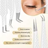 SENSE LASHES Anti-slip Eyelash Extension Tweezers Stainless Steel Fiber Tip pinzas extensiones de pestañas Makeup Tools 5