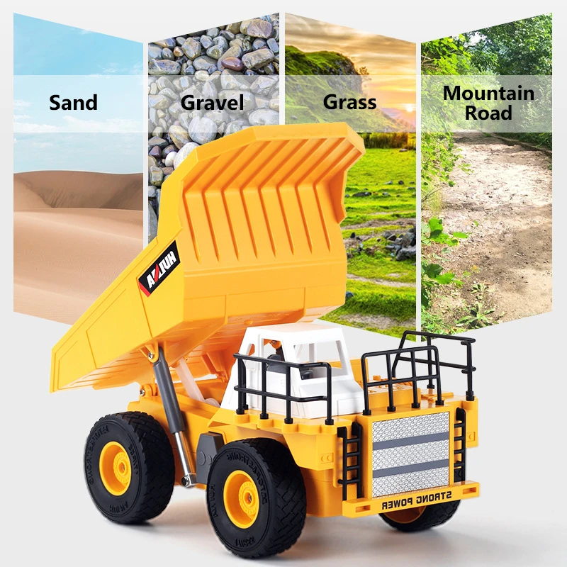 Huina 1517 1:24 Dump Truck 2.4G Remote Control Engineering Vehicle 6-Way Transporter Children's Toys Sand Car for Boys Gifts 3